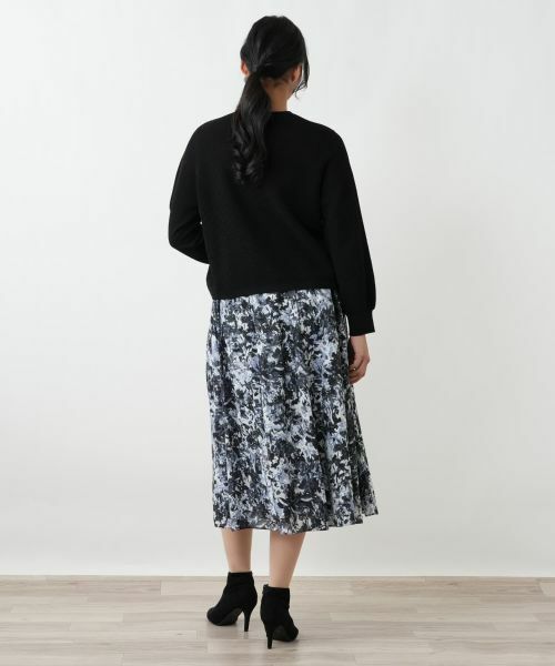 Leilian PLUS HOUSE / レリアンプラスハウス ミニ・ひざ丈スカート | プリントフレアスカート【Leilian WHITE LABEL】 | 詳細3