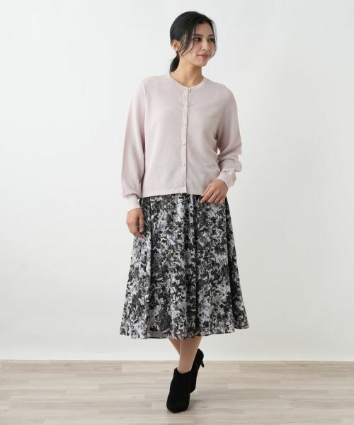 Leilian PLUS HOUSE / レリアンプラスハウス ミニ・ひざ丈スカート | プリントフレアスカート【Leilian WHITE LABEL】 | 詳細4