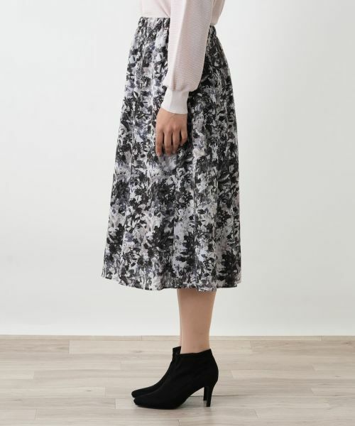 Leilian PLUS HOUSE / レリアンプラスハウス ミニ・ひざ丈スカート | プリントフレアスカート【Leilian WHITE LABEL】 | 詳細8