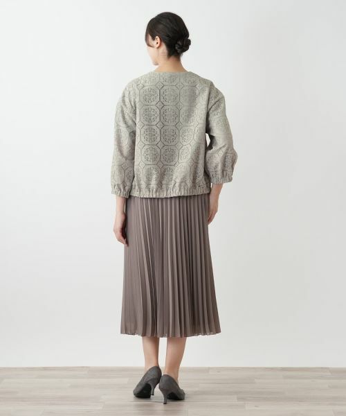 Leilian PLUS HOUSE / レリアンプラスハウス その他アウター | ノーカラーブルゾン【Leilian WHITE LABEL】 | 詳細3