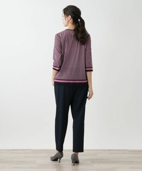 Leilian PLUS HOUSE / レリアンプラスハウス カットソー | 幾何学柄カットソー【Leilian WHITE LABEL】 | 詳細6