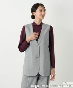 Leilian PLUS HOUSE / レリアンプラスハウス テーラードジャケット | Vネックベスト【Leilian WHITE LABEL】