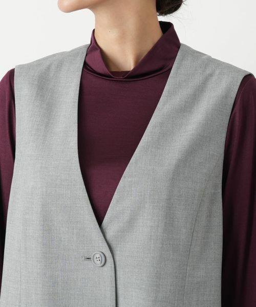 Leilian PLUS HOUSE / レリアンプラスハウス テーラードジャケット | Vネックベスト【Leilian WHITE LABEL】 | 詳細10