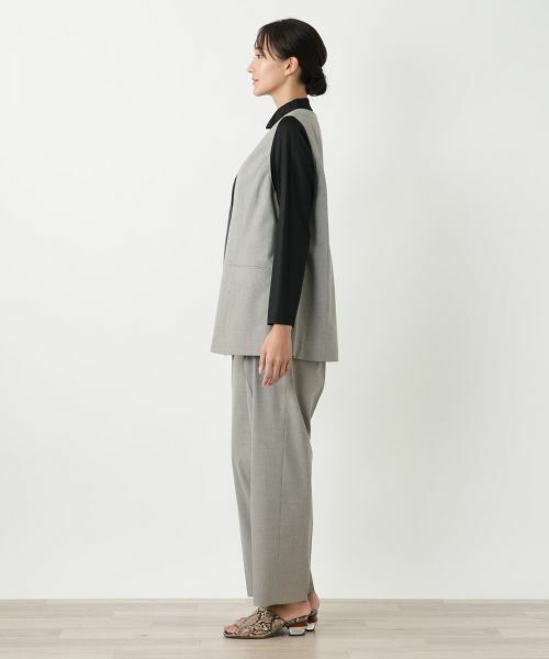 Leilian PLUS HOUSE / レリアンプラスハウス テーラードジャケット | Vネックベスト【Leilian WHITE LABEL】 | 詳細2