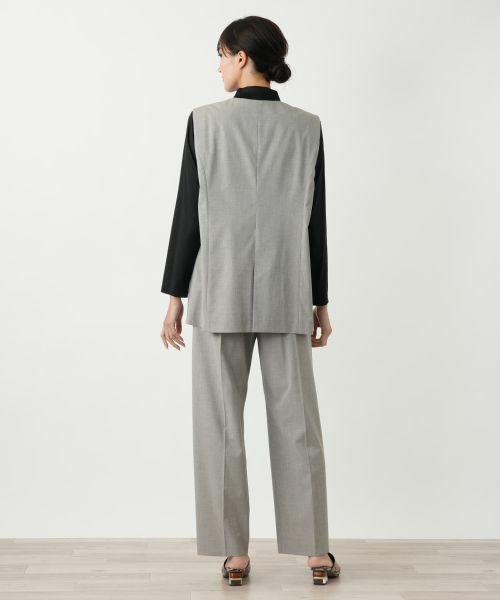 Leilian PLUS HOUSE / レリアンプラスハウス テーラードジャケット | Vネックベスト【Leilian WHITE LABEL】 | 詳細3