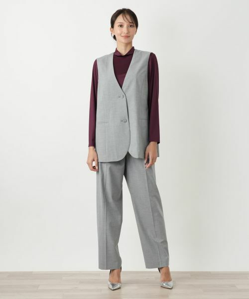 Leilian PLUS HOUSE / レリアンプラスハウス テーラードジャケット | Vネックベスト【Leilian WHITE LABEL】 | 詳細4