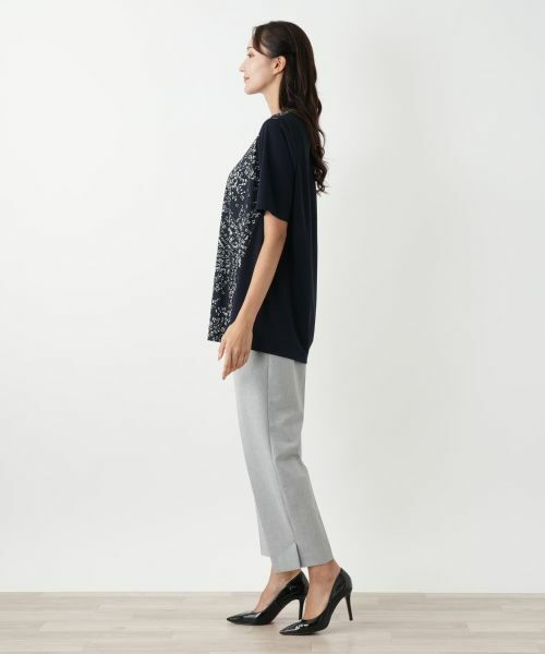 Leilian PLUS HOUSE / レリアンプラスハウス カットソー | プリント切替カットソー【プラス企画】 | 詳細5