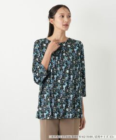 Leilian PLUS HOUSE / レリアンプラスハウス カットソー | 花柄カットソー【プラス企画】