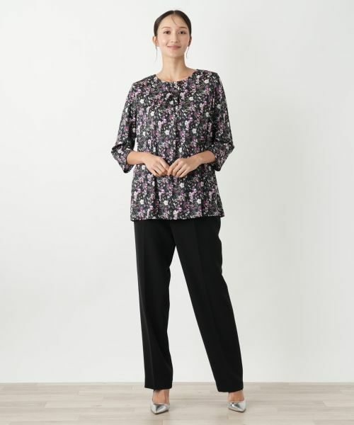 Leilian PLUS HOUSE / レリアンプラスハウス カットソー | 花柄カットソー【プラス企画】 | 詳細1