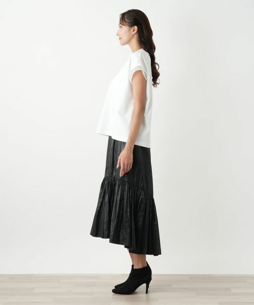 Leilian PLUS HOUSE / レリアンプラスハウス ミニ・ひざ丈スカート | プリーツ切替スカート【プラス企画】 | 詳細2