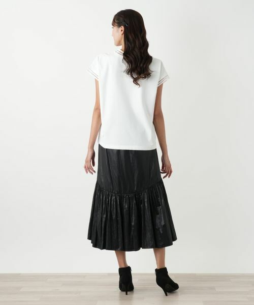 Leilian PLUS HOUSE / レリアンプラスハウス ミニ・ひざ丈スカート | プリーツ切替スカート【プラス企画】 | 詳細3