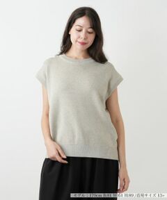 Leilian PLUS HOUSE / レリアンプラスハウス ニット・セーター | ラメフレンチスリーブニット【プラス企画】