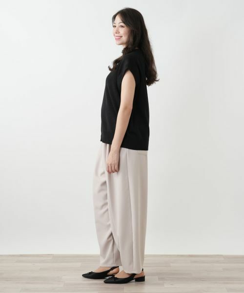 Leilian PLUS HOUSE / レリアンプラスハウス ニット・セーター | ラメフレンチスリーブニット【プラス企画】 | 詳細2