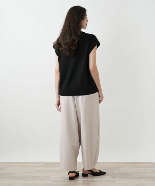 Leilian PLUS HOUSE / レリアンプラスハウス ニット・セーター | ラメフレンチスリーブニット【プラス企画】 | 詳細3