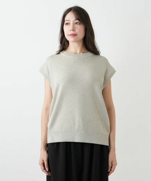 Leilian PLUS HOUSE / レリアンプラスハウス ニット・セーター | ラメフレンチスリーブニット【プラス企画】 | 詳細7