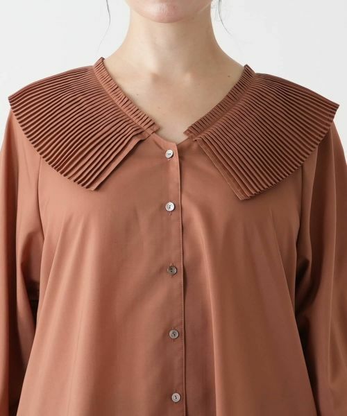 Leilian PLUS HOUSE / レリアンプラスハウス シャツ・ブラウス | プリーツデザイン半袖ブラウス【BOURGE】 | 詳細10