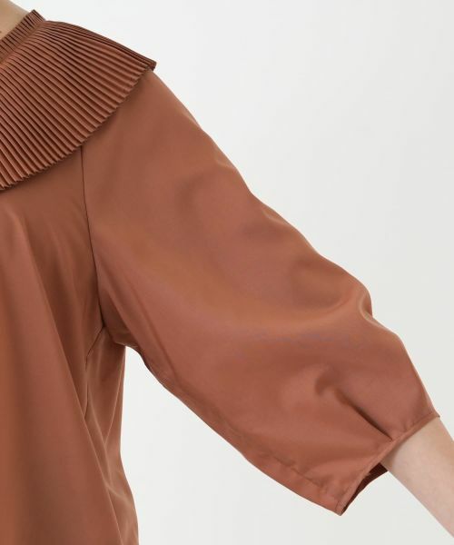 Leilian PLUS HOUSE / レリアンプラスハウス シャツ・ブラウス | プリーツデザイン半袖ブラウス【BOURGE】 | 詳細12