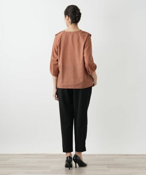 Leilian PLUS HOUSE / レリアンプラスハウス シャツ・ブラウス | プリーツデザイン半袖ブラウス【BOURGE】 | 詳細6