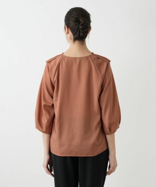 Leilian PLUS HOUSE / レリアンプラスハウス シャツ・ブラウス | プリーツデザイン半袖ブラウス【BOURGE】 | 詳細9