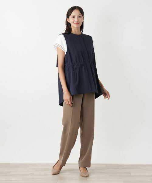 Leilian PLUS HOUSE / レリアンプラスハウス テーラードジャケット | アシンメトリーバックスリットベスト【Leilian WHITE LABEL】 | 詳細1