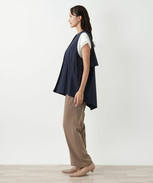 Leilian PLUS HOUSE / レリアンプラスハウス テーラードジャケット | アシンメトリーバックスリットベスト【Leilian WHITE LABEL】 | 詳細2