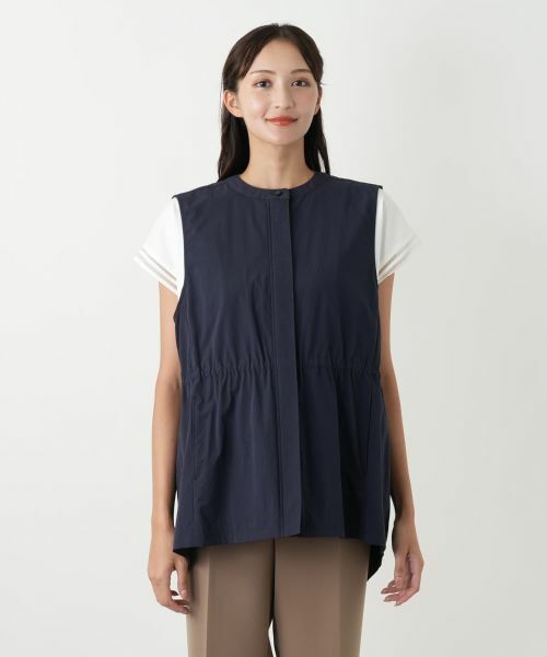 Leilian PLUS HOUSE / レリアンプラスハウス テーラードジャケット | アシンメトリーバックスリットベスト【Leilian WHITE LABEL】 | 詳細4