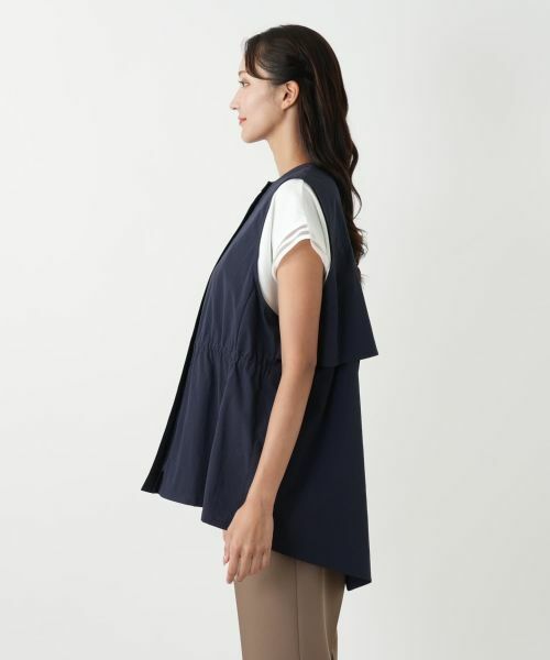 Leilian PLUS HOUSE / レリアンプラスハウス テーラードジャケット | アシンメトリーバックスリットベスト【Leilian WHITE LABEL】 | 詳細5