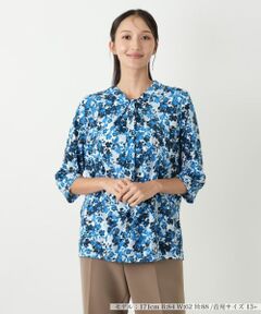 Leilian PLUS HOUSE / レリアンプラスハウス カットソー | 花柄カットソー【Leilian WHITE LABEL】