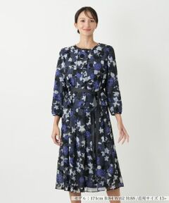 Leilian PLUS HOUSE / レリアンプラスハウス セットアップ | 花柄ブラウススーツ【Leilian WHITE LABEL】