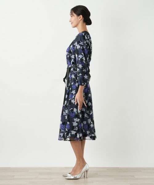 Leilian PLUS HOUSE / レリアンプラスハウス セットアップ | 花柄ブラウススーツ【Leilian WHITE LABEL】 | 詳細2