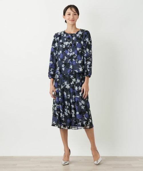 Leilian PLUS HOUSE / レリアンプラスハウス セットアップ | 花柄ブラウススーツ【Leilian WHITE LABEL】 | 詳細4