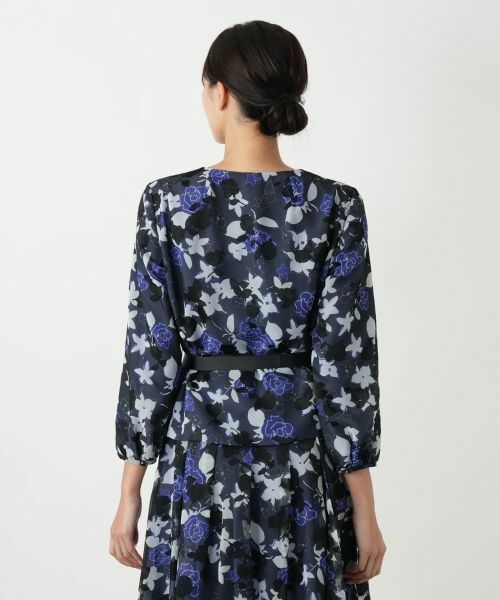 Leilian PLUS HOUSE / レリアンプラスハウス セットアップ | 花柄ブラウススーツ【Leilian WHITE LABEL】 | 詳細7