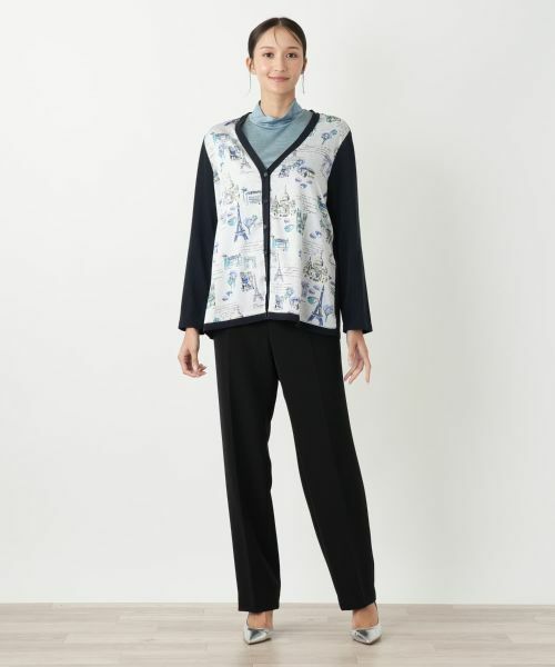 Leilian PLUS HOUSE / レリアンプラスハウス カーディガン・ボレロ | プリント柄カーディガン【Leilian WHITE LABEL】 | 詳細1