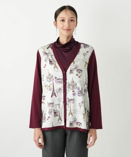 Leilian PLUS HOUSE / レリアンプラスハウス カーディガン・ボレロ | プリント柄カーディガン【Leilian WHITE LABEL】 | 詳細7