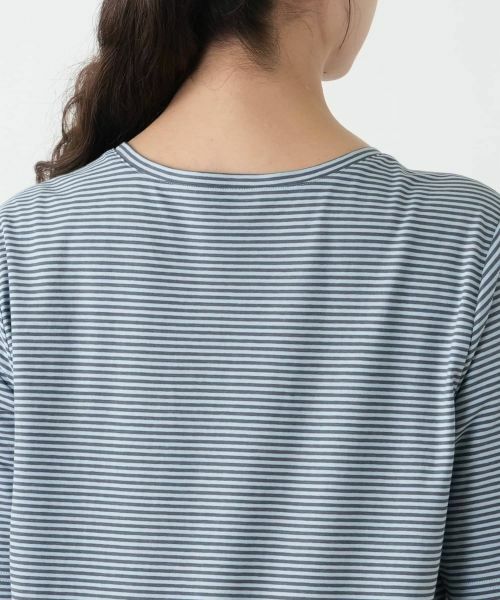 Leilian PLUS HOUSE / レリアンプラスハウス Tシャツ | ボーダー刺繍Tシャツ【Leilian WHITE LABEL】 | 詳細11