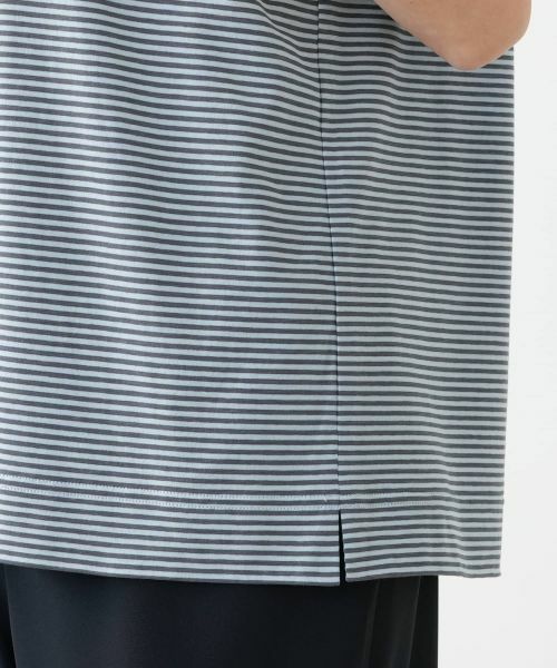 Leilian PLUS HOUSE / レリアンプラスハウス Tシャツ | ボーダー刺繍Tシャツ【Leilian WHITE LABEL】 | 詳細13