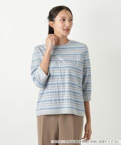 Leilian PLUS HOUSE / レリアンプラスハウス Tシャツ | 7分袖Tシャツ【Leilian WHITE LABEL】