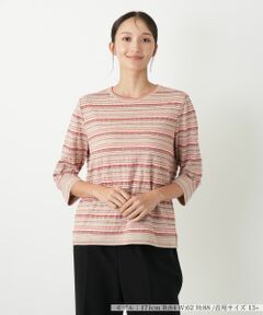 Leilian PLUS HOUSE / レリアンプラスハウス Tシャツ | 7分袖Tシャツ【Leilian WHITE LABEL】