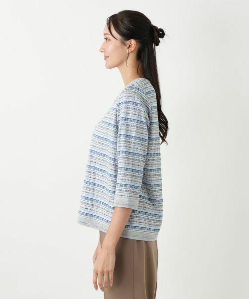 Leilian PLUS HOUSE / レリアンプラスハウス Tシャツ | 7分袖Tシャツ【Leilian WHITE LABEL】 | 詳細8