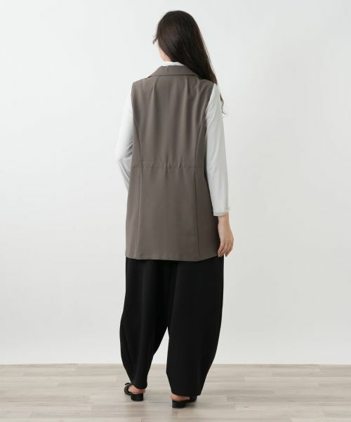 Leilian PLUS HOUSE / レリアンプラスハウス テーラードジャケット | ラペルドロングベスト【プラス企画】 | 詳細3