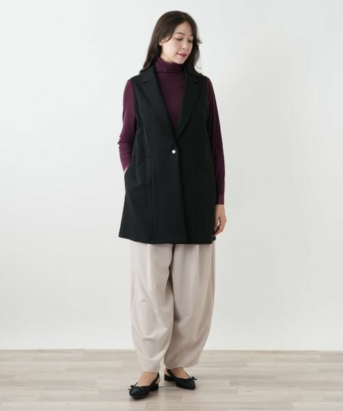 Leilian PLUS HOUSE / レリアンプラスハウス テーラードジャケット | ラペルドロングベスト【プラス企画】 | 詳細4