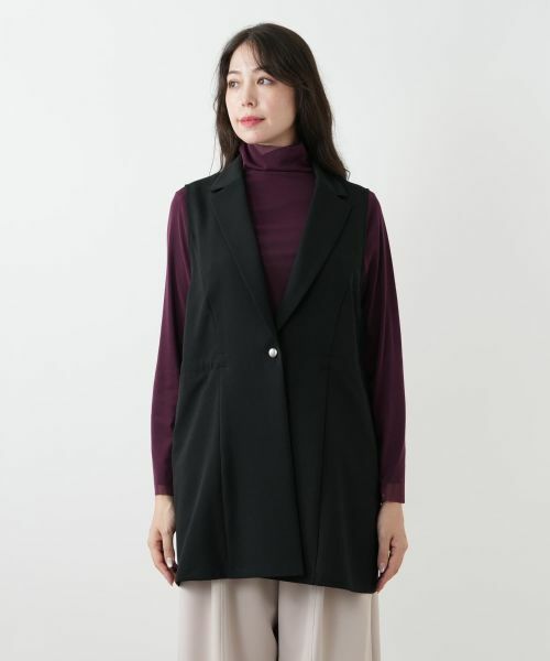 Leilian PLUS HOUSE / レリアンプラスハウス テーラードジャケット | ラペルドロングベスト【プラス企画】 | 詳細7