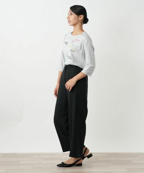 Leilian PLUS HOUSE / レリアンプラスハウス その他パンツ | ストレートワイドパンツ【プラス企画】 | 詳細2