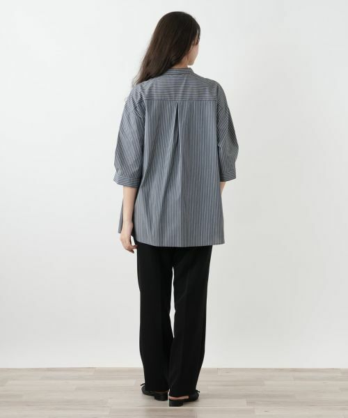 Leilian PLUS HOUSE / レリアンプラスハウス シャツ・ブラウス | バンドカラーブラウス【プラス企画】 | 詳細3