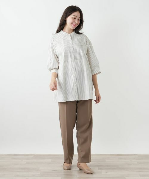 Leilian PLUS HOUSE / レリアンプラスハウス シャツ・ブラウス | バンドカラーブラウス【プラス企画】 | 詳細4