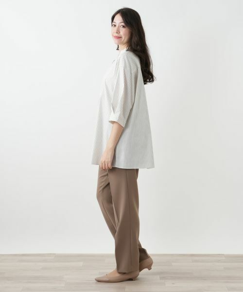 Leilian PLUS HOUSE / レリアンプラスハウス シャツ・ブラウス | バンドカラーブラウス【プラス企画】 | 詳細5