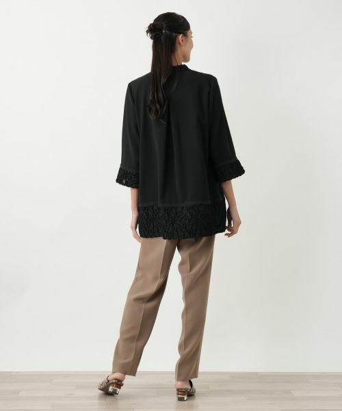 Leilian PLUS HOUSE / レリアンプラスハウス シャツ・ブラウス | スタンドカラー羽織ブラウス【プラス企画】 | 詳細3