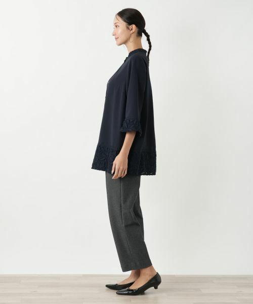 Leilian PLUS HOUSE / レリアンプラスハウス シャツ・ブラウス | スタンドカラー羽織ブラウス【プラス企画】 | 詳細5