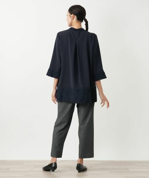 Leilian PLUS HOUSE / レリアンプラスハウス シャツ・ブラウス | スタンドカラー羽織ブラウス【プラス企画】 | 詳細6