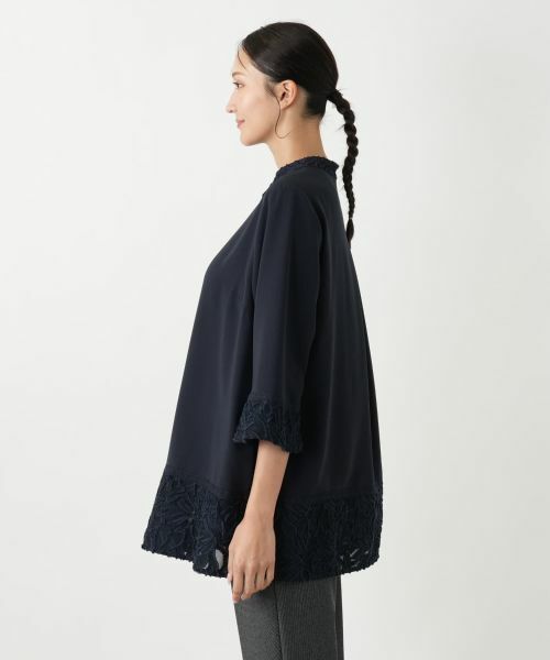 Leilian PLUS HOUSE / レリアンプラスハウス シャツ・ブラウス | スタンドカラー羽織ブラウス【プラス企画】 | 詳細8